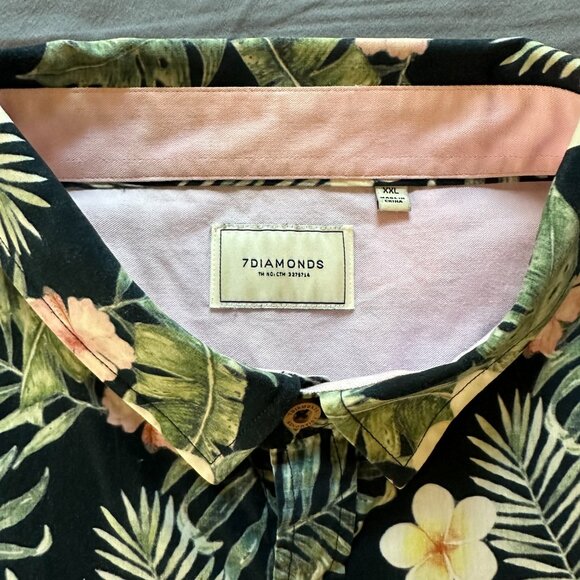 7Diamonds Tropical Short Sleeve Shirt, Sz XXL - Picture 3 of 9